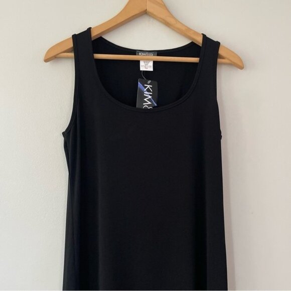 NEW Kim & Co Black Stretch Sleeveless Maxi Dress Size Small Petite - Picture 3 of 5